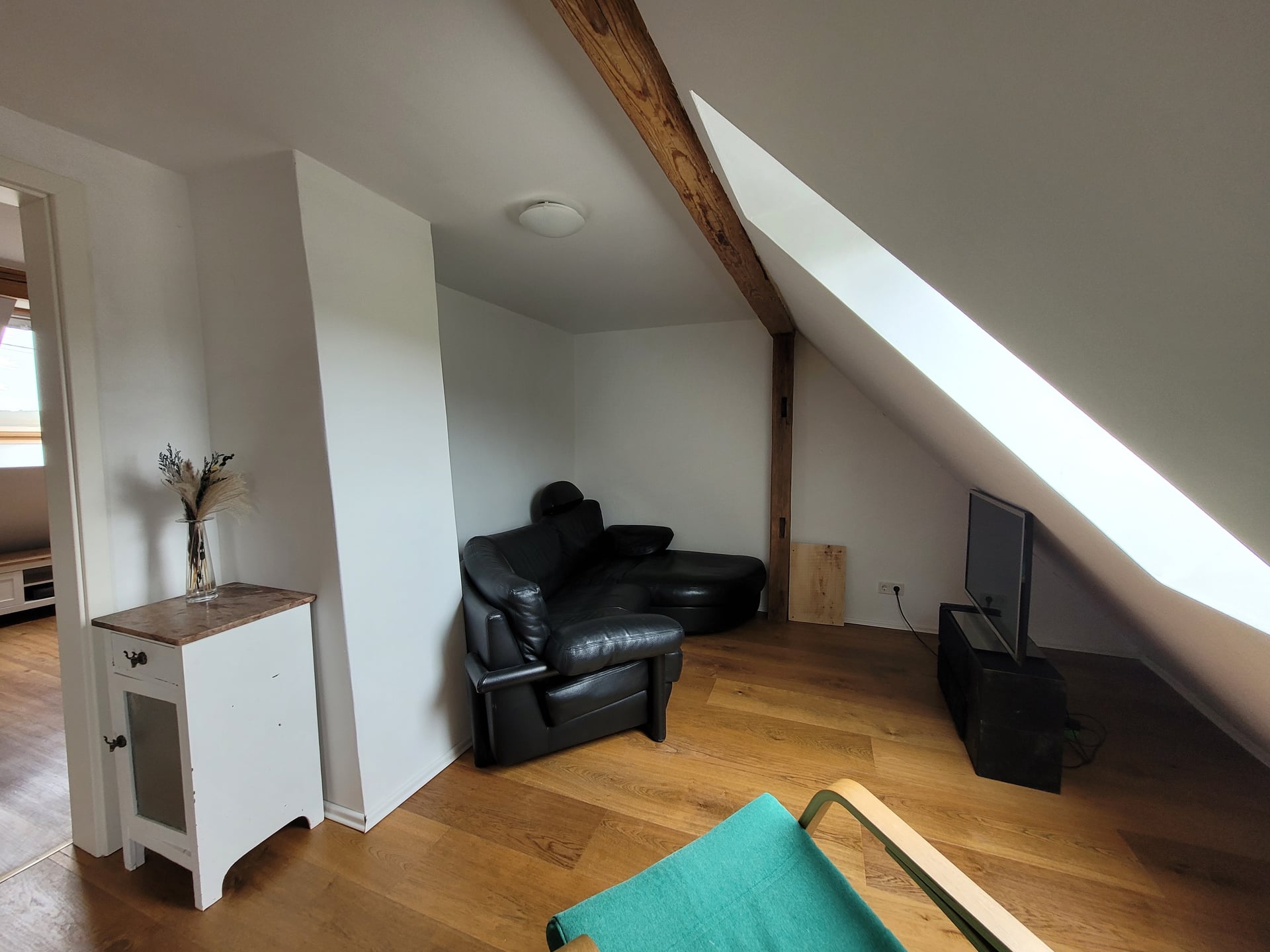 Galerie mit Holzbalken